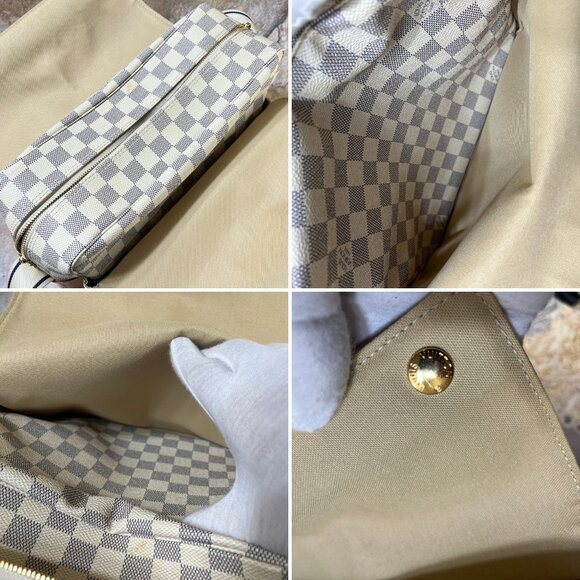 Louis Vuitton Naviglio Daimer Azur Crossbody / Shoulder Bag White Messenger Bag - Picture 11 of 14